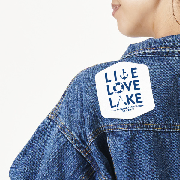 Custom Live Love Lake Twill Iron On Patch - Custom Shape (Personalized)