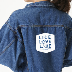 Live Love Lake Twill Iron On Patch - Custom Shape - X-Large (Personalized)