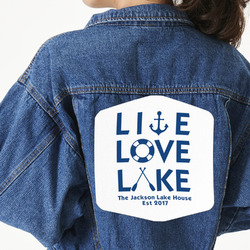 Live Love Lake Twill Iron On Patch - Custom Shape - 3XL (Personalized)