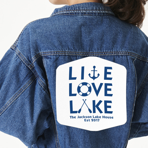 Custom Live Love Lake Twill Iron On Patch - Custom Shape - 3XL - Set of 4 (Personalized)