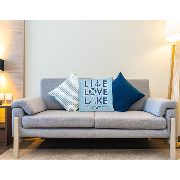 Live Love Lake Decorative Pillow Case - LIFESTYLE