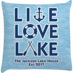 Live Love Lake Decorative Pillow Case (Personalized)