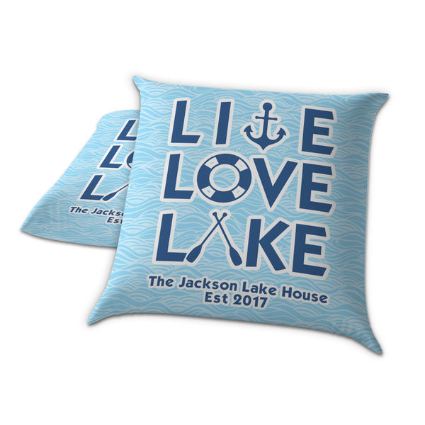 Live Love Lake Decorative Pillow Case - TWO