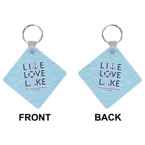Live Love Lake Diamond Keychain (Front + Back)