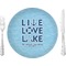 Live Love Lake 10" Glass Lunch / Dinner Plates - Single or Set (Personalized)
