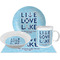 Live Love Lake Dinner Set - 4 Pc (Personalized)