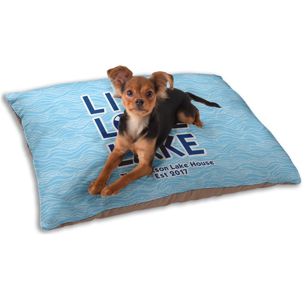Custom Live Love Lake Dog Bed - Small w/ Name or Text