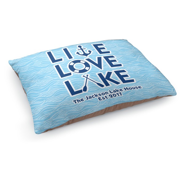 Custom Live Love Lake Dog Bed - Medium w/ Name or Text
