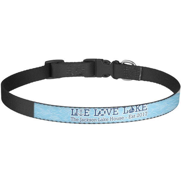 Custom Live Love Lake Dog Collar - Large (Personalized)