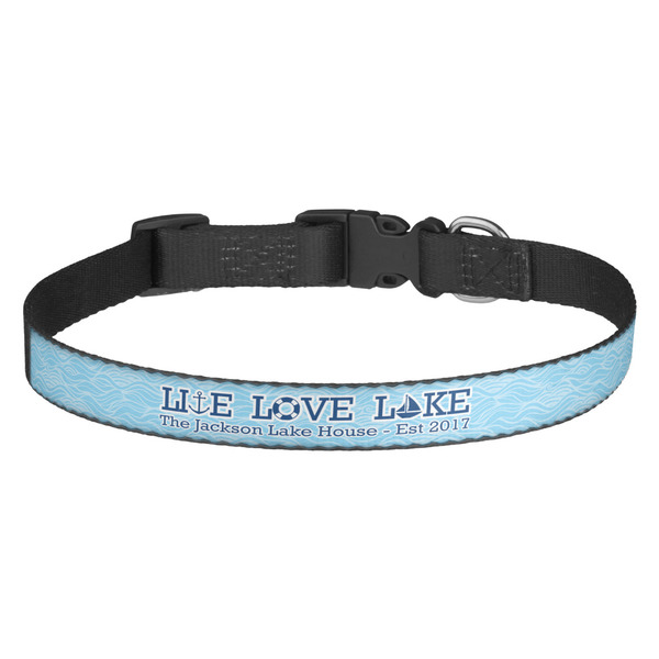 Custom Live Love Lake Dog Collar - Medium (Personalized)