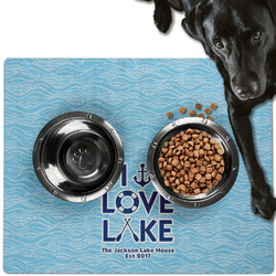 Live Love Lake Dog Food Mat - Large w/ Name or Text