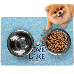 Live Love Lake Dog Food Mat - Small w/ Name or Text
