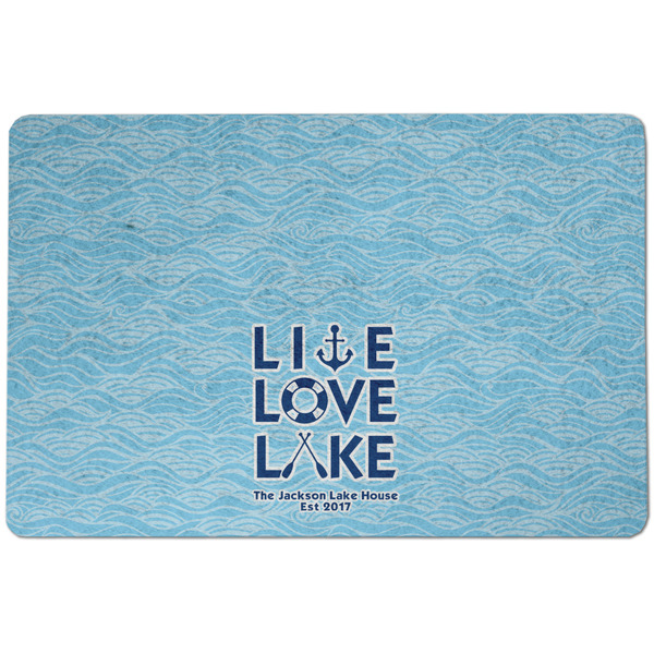 Custom Live Love Lake Dog Food Mat w/ Name or Text