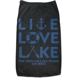 Live Love Lake Black Pet Shirt - L (Personalized)