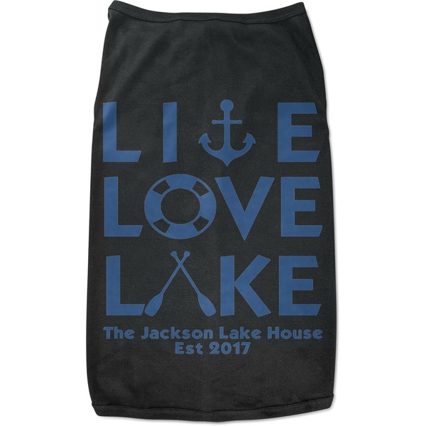 Custom Live Love Lake Black Pet Shirt - L (Personalized)