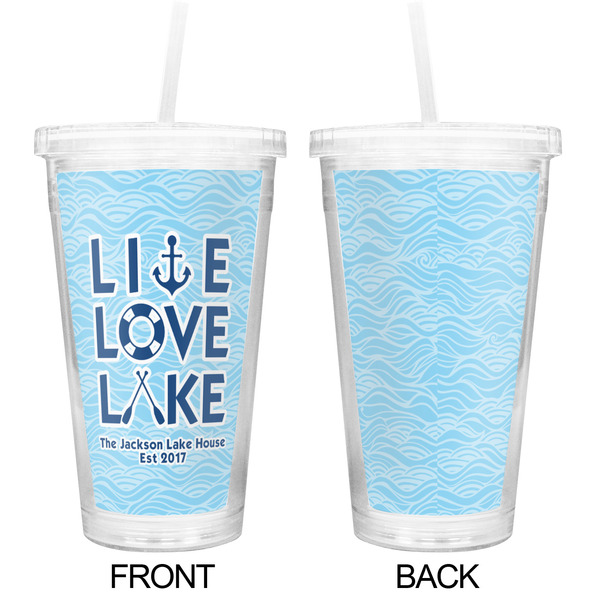 Live Love Lake Double Wall Tumbler with Straw - Approval