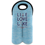 Live Love Lake Wine Tote Bag (2 Bottles) (Personalized)