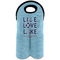Live Love Lake Wine Tote Bag (2 Bottles) (Personalized)