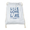 Live Love Lake Drawstring Backpack - Sweatshirt Fleece (Personalized)
