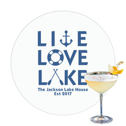 Live Love Lake Printed Drink Topper - 3.25" (Personalized)