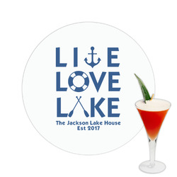 Live Love Lake Printed Drink Topper -  2.5" (Personalized)
