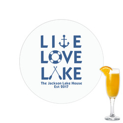 Live Love Lake Printed Drink Topper - 2.15" (Personalized)