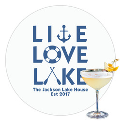 Live Love Lake Printed Drink Topper - 3.5" (Personalized)
