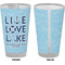 Live Love Lake Pint Glass - Full Color - Front & Back Views