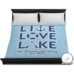 Live Love Lake Duvet Cover - King (Personalized)