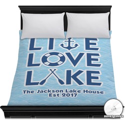 Live Love Lake Duvet Cover - Full / Queen (Personalized)