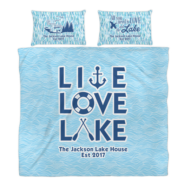 Live Love Lake Duvet Cover Set - King - Alt Approval