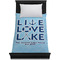 Live Love Lake Duvet Cover - Twin XL - On Bed - No Prop