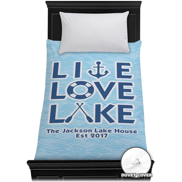 Custom Live Love Lake Duvet Cover - Twin XL (Personalized)