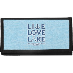 Live Love Lake Canvas Checkbook Cover (Personalized)