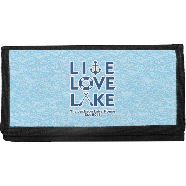 Custom Live Love Lake Canvas Checkbook Cover (Personalized)
