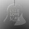 Live Love Lake Engraved Glass Ornament - Bell