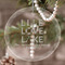 Live Love Lake Engraved Glass Ornaments - Round-Main Parent
