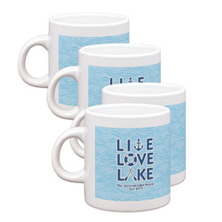 Live Love Lake Single Shot Espresso Cups - Set of 4 (Personalized)