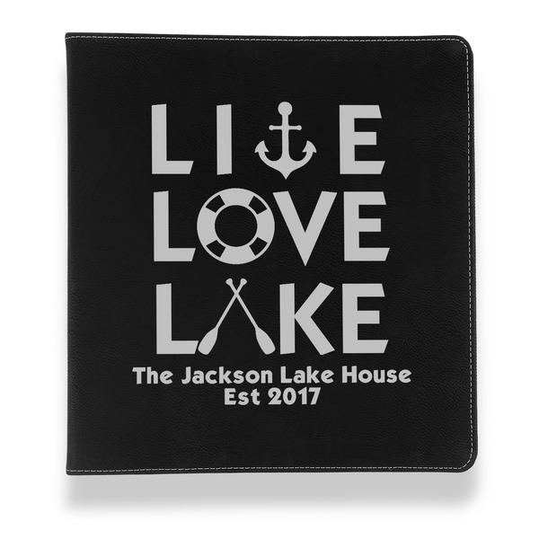 Live Love Lake Leather Binder - 1" - Black - Front View