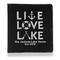 Live Love Lake Leather Binder - 1" - Black - Front View