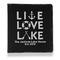 Live Love Lake Leather Binder - 1" - Black (Personalized)