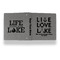 Live Love Lake Leather Binder - 1" - Grey - Back Spine Front View