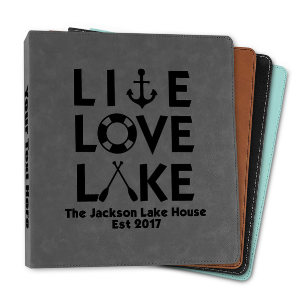 Custom Live Love Lake Leather Binder - 1" (Personalized)
