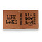 Live Love Lake Leather Binder - 1" - Rawhide - Back Spine Front View