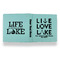 Live Love Lake Leather Binder - 1" - Teal - Back Spine Front View