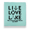 Live Love Lake Leather Binders - 1" - Teal - Front View