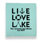 Live Love Lake Leather Binder - 1" - Teal (Personalized)