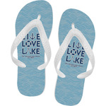 Live Love Lake Flip Flops - Large (Personalized)