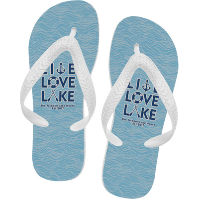 Custom Live Love Lake Flip Flops (Personalized)