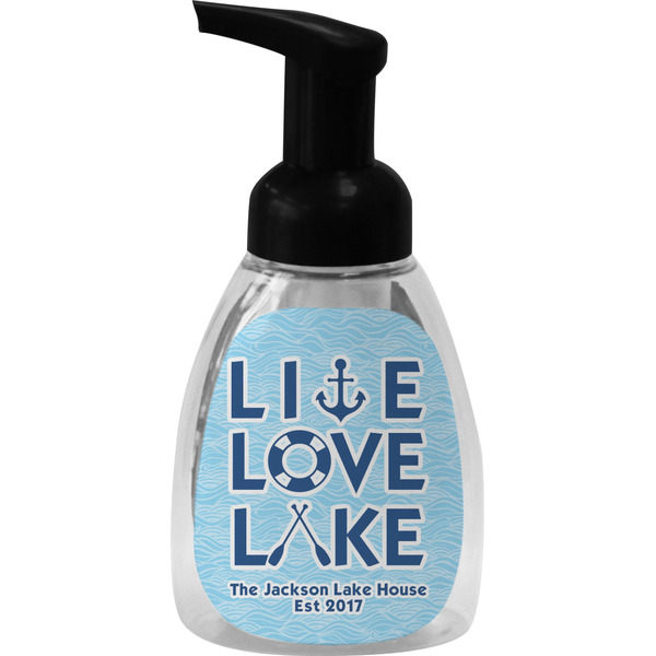 Custom Live Love Lake Foam Soap Bottle - Black (Personalized)